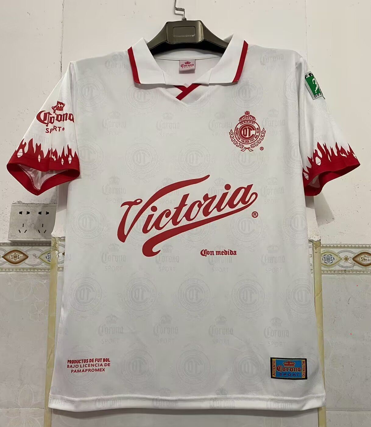 AAA Quality Toluca 97/98 Away White Soccer Jersey